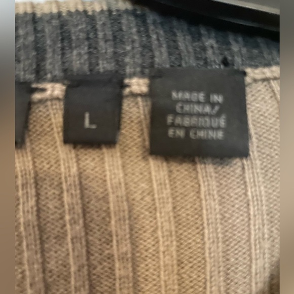 DKNY BEIGE Ribbed 100% Cotton Sweater Size Large - Picture 7 of 13